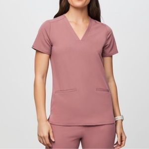 FIGS Casma Scrub Top in Mauve